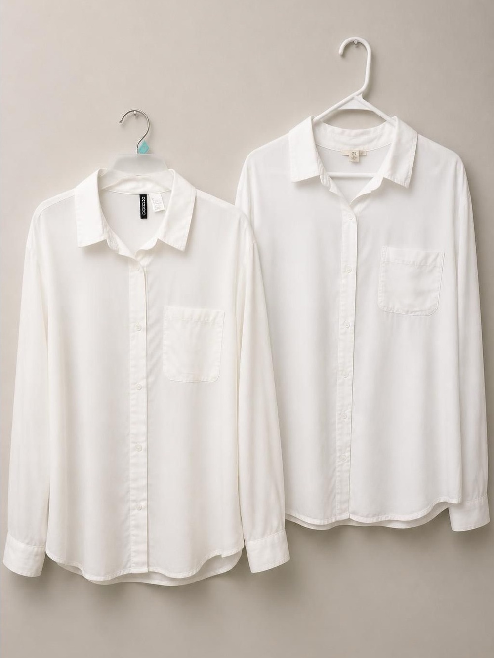 Divided White Long-Sleeve Button-Down Shirt
